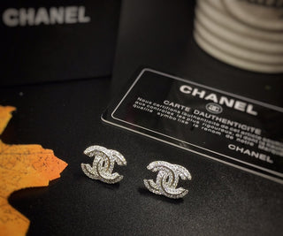 Crystal Double C Earrings