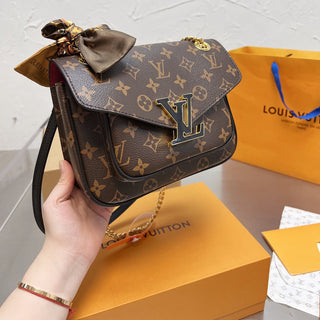 Luxury Bow Printed Leather Crossbody Bag Handbag