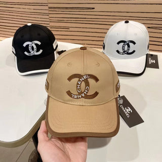 Solid color double C letter baseball cap