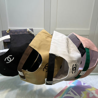 Fashion solid color double C baseball cap