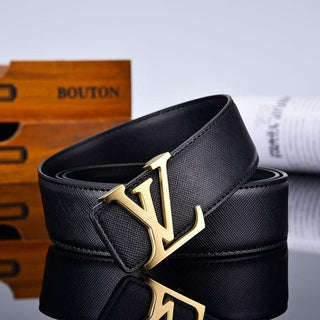 3 Colors Luxury New Letter Black Leather Belt