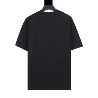 Bear Print Round Neck Short Sleeve T-Shirt