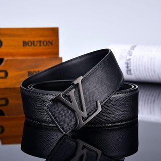 3 Colors Luxury New Letter Black Leather Belt