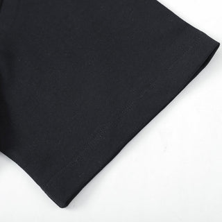 Bear Print Round Neck Short Sleeve T-Shirt