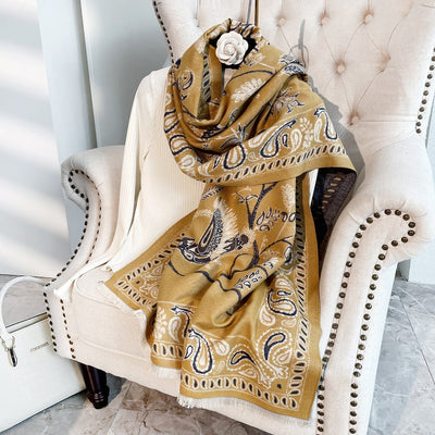 Retro temperament cape blanket scarf