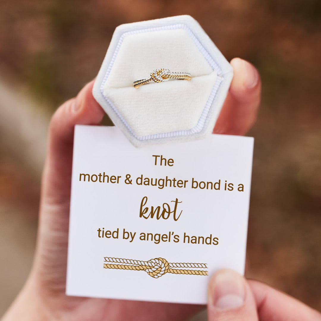 Mother & Daughter Bond Handcrafted Two Strand Knot Ring